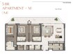 Aldar The Arthouse 3 Beds Layout