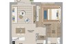 Aldar The Beach House Fahid 1 Bed Layout