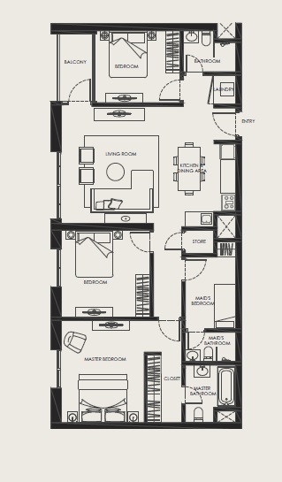 Aldar The Bridges 3 Beds Layout