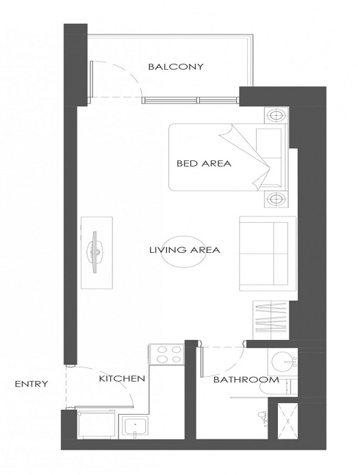 Aldar The Bridges Studio Layout