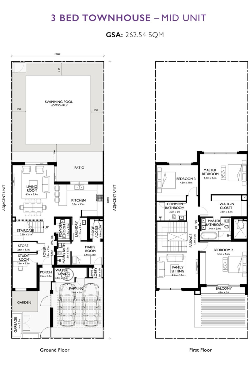 3 Beds 2825 Sq. Ft. Townhouse in Aldar The Magnolias