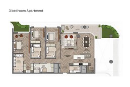 3 Beds 2874 Sq. Ft. Apartment in Aldar Waldorf Astoria Residences