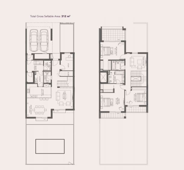 3 Beds 3358 Sq. Ft. Townhouse in Aldar Yas Acres