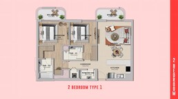 2 Beds 1151 Sq. Ft. Apartment in Aldar Yas Living
