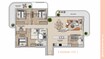 Aldar Yas Living 3 Beds Layout