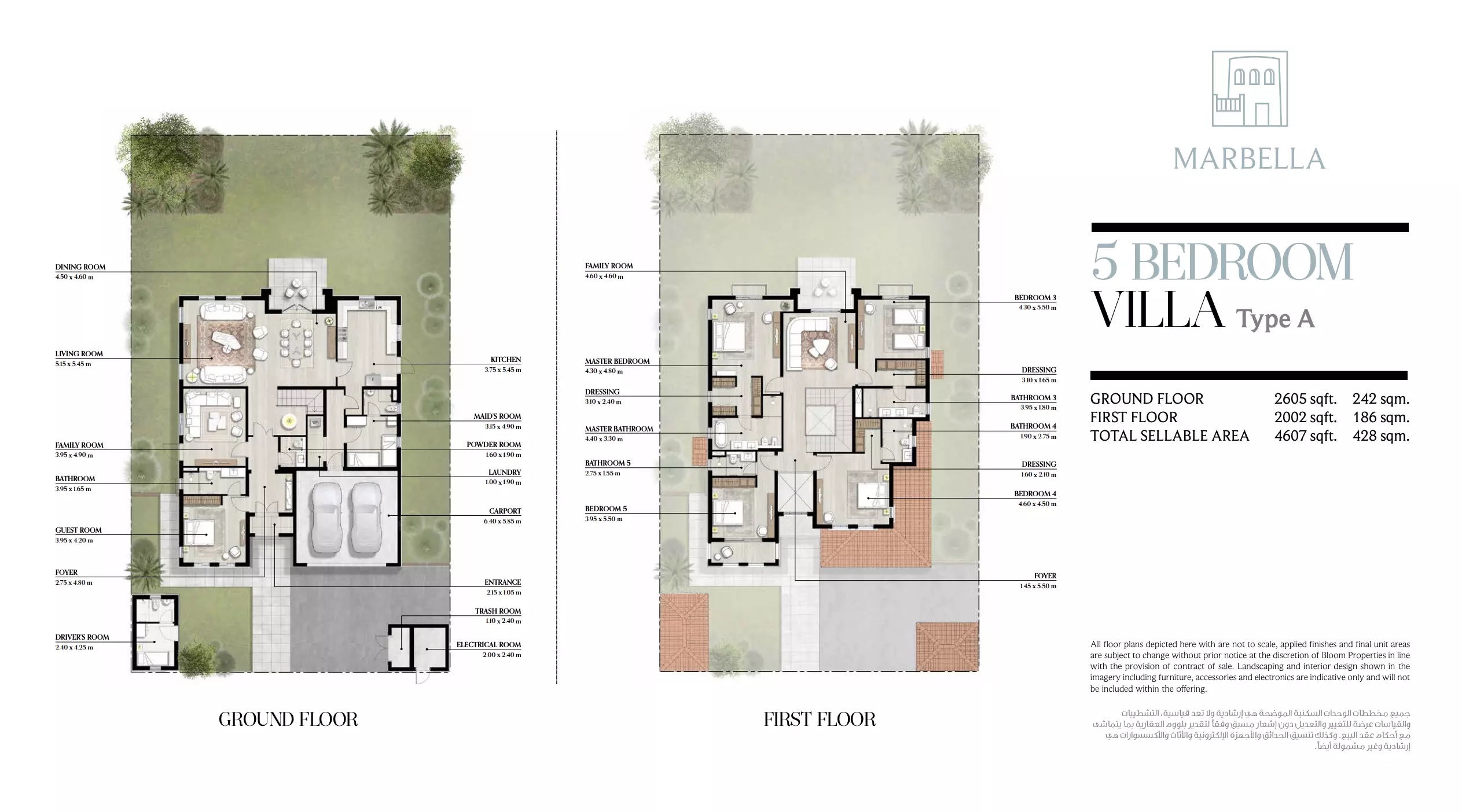 Bloom Living Marbella 5 Beds Layout