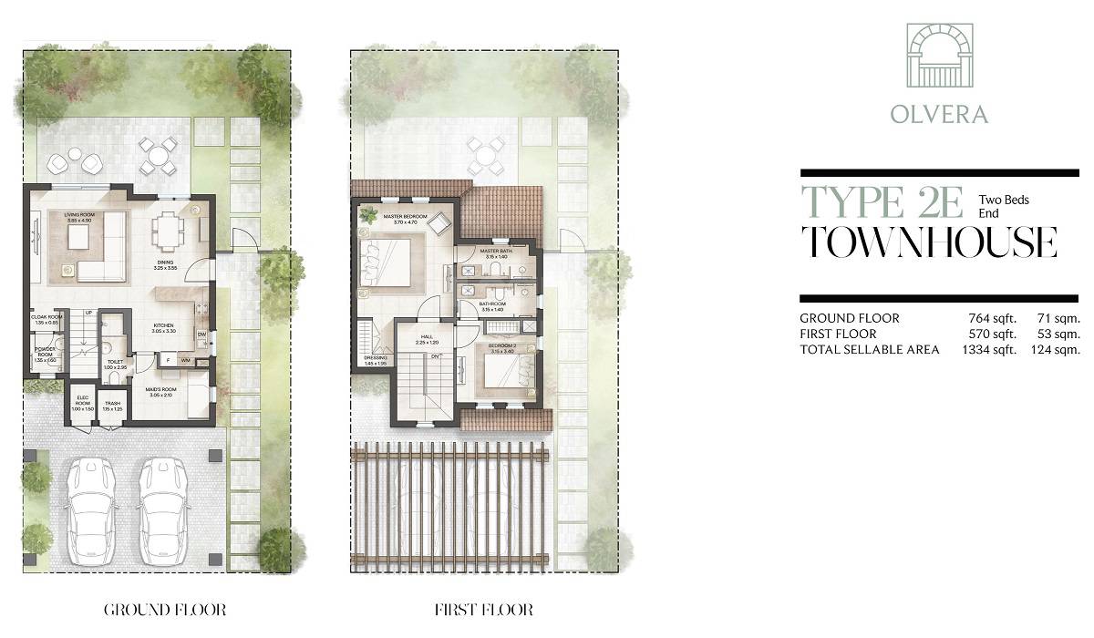 Bloom Living Olvera 2 Beds Layout