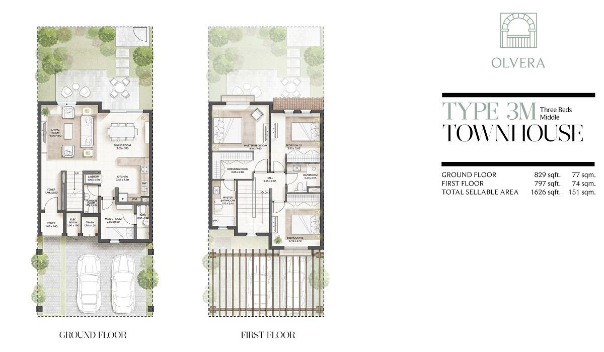 Bloom Living Olvera 3 Beds Layout