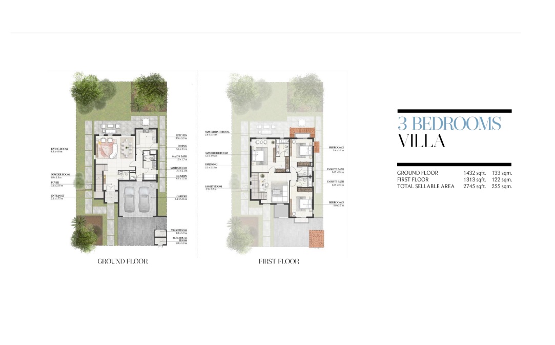 3 Beds 2745 Sq. Ft. Villa in Bloom Living