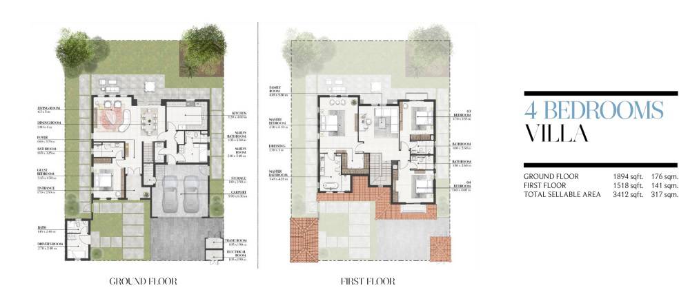 4 Beds 3412 Sq. Ft. Villa in Bloom Living