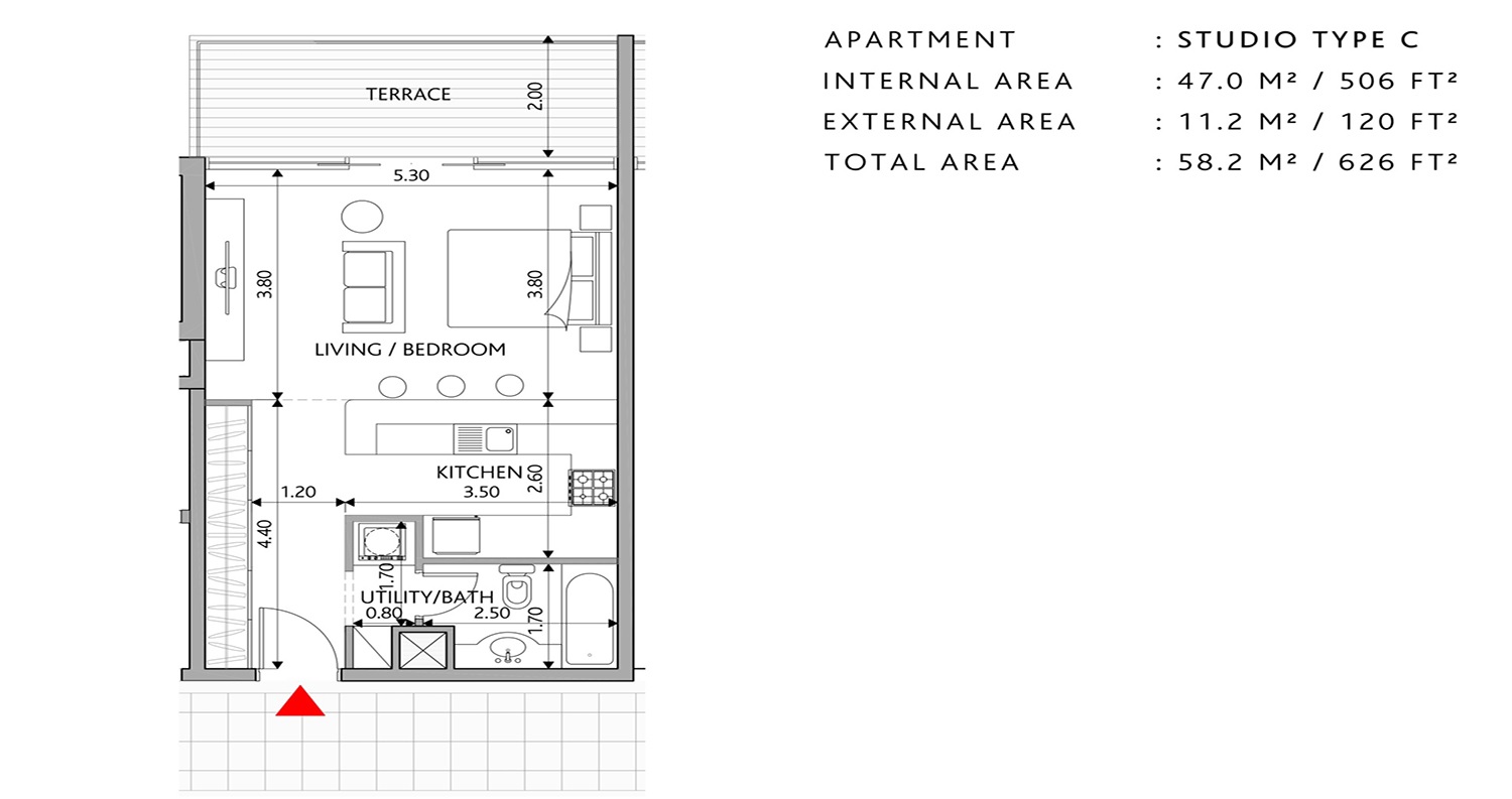 Bloom Park View Studio Layout