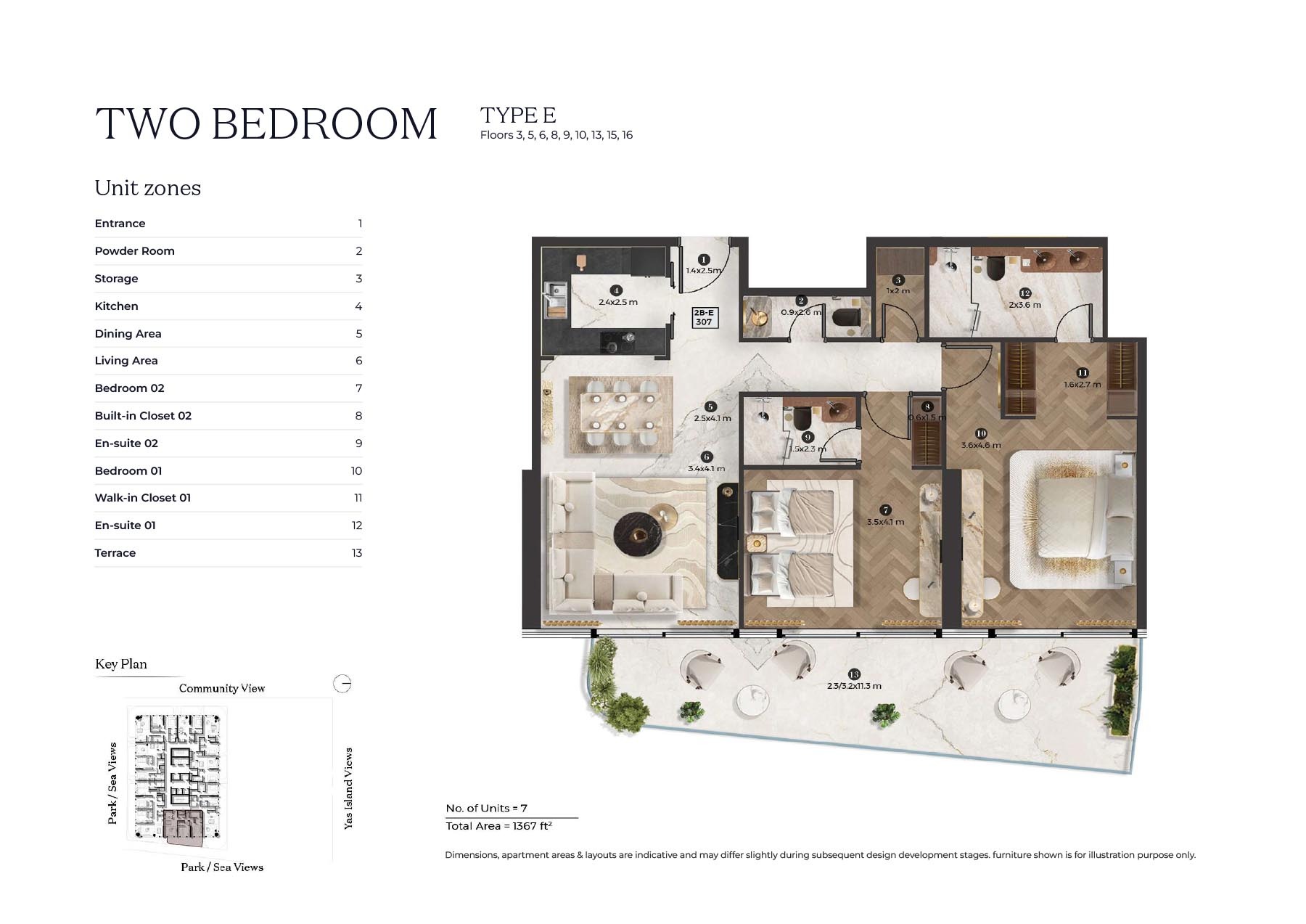 Emirates Stellar 2 Beds Layout