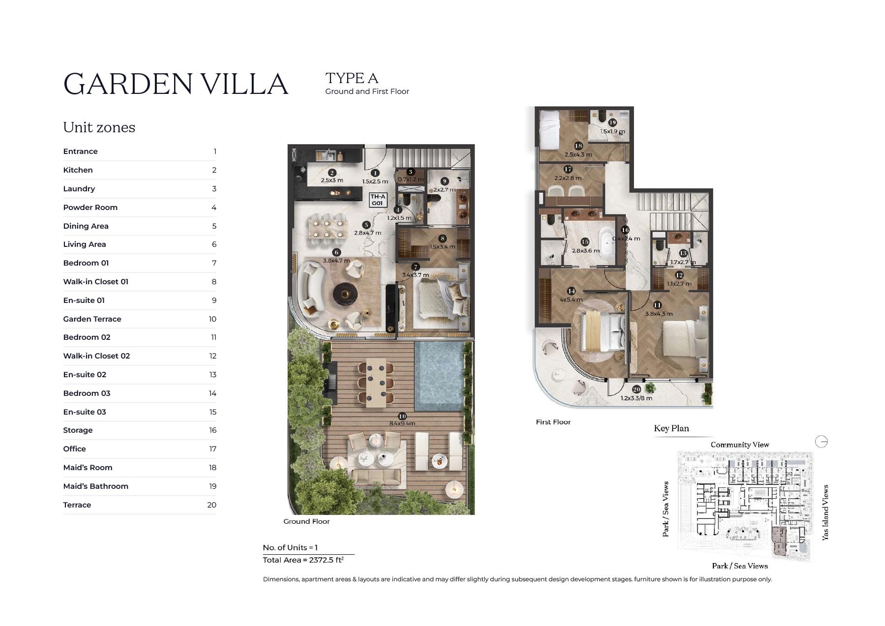 Emirates Stellar 3 Beds Layout