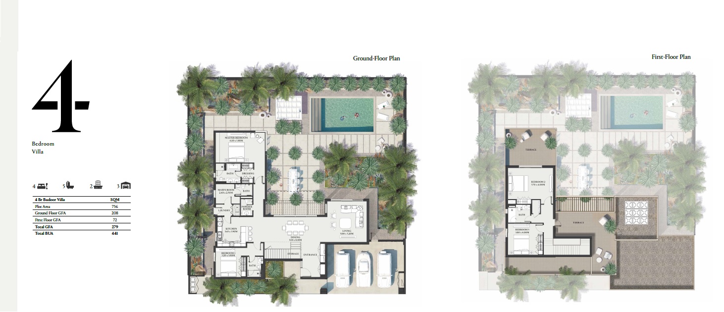 Imkan Al Jurf Gardens Phase 2 4 Beds Layout