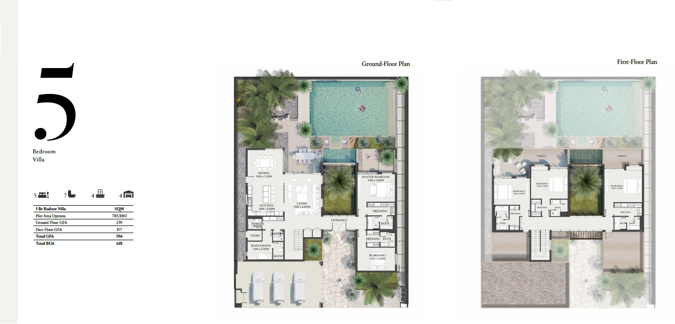 Imkan Al Jurf Gardens Phase 2 5 Beds Layout