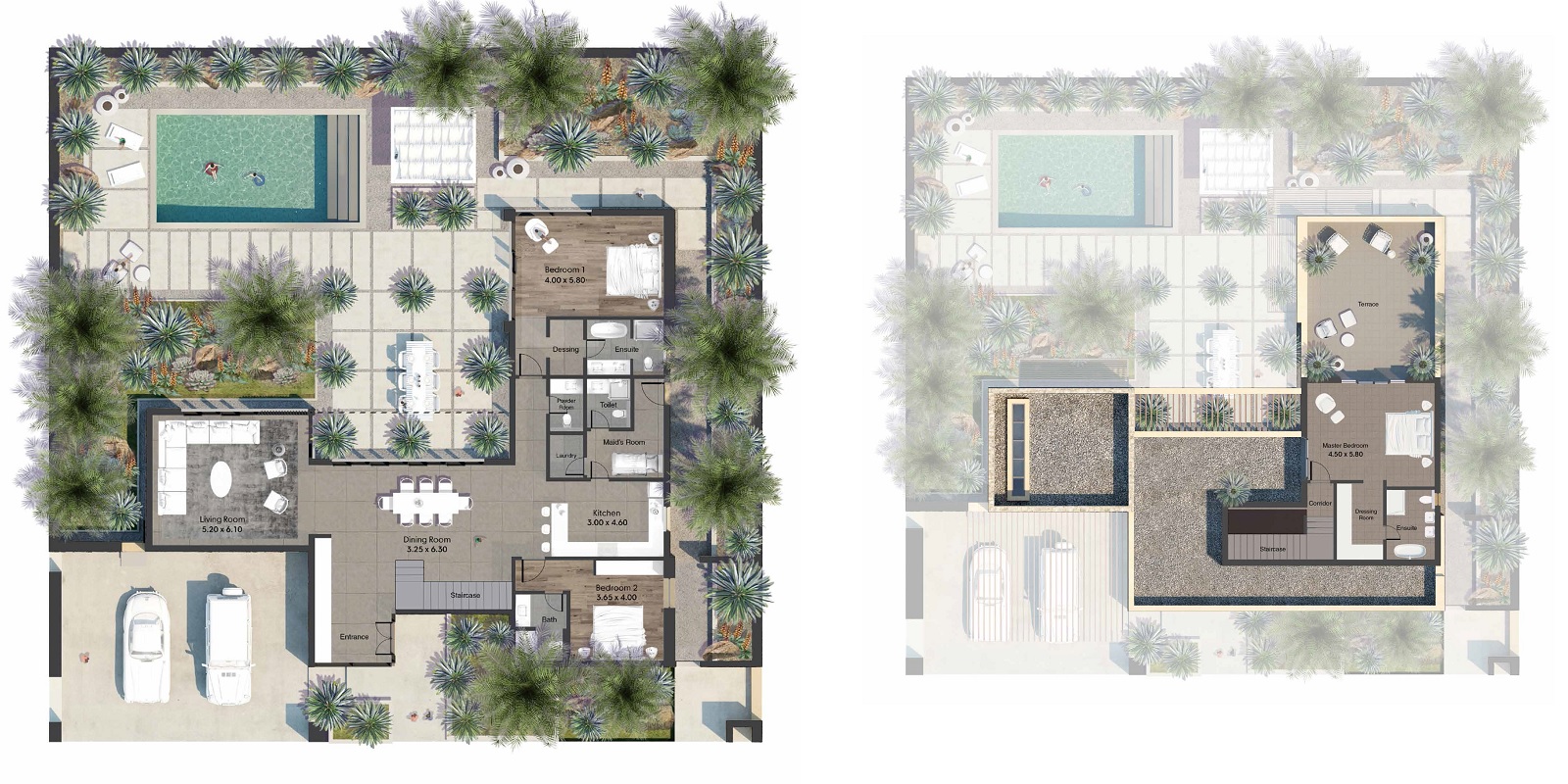 Imkan Al Jurf Gardens 3 Beds Layout