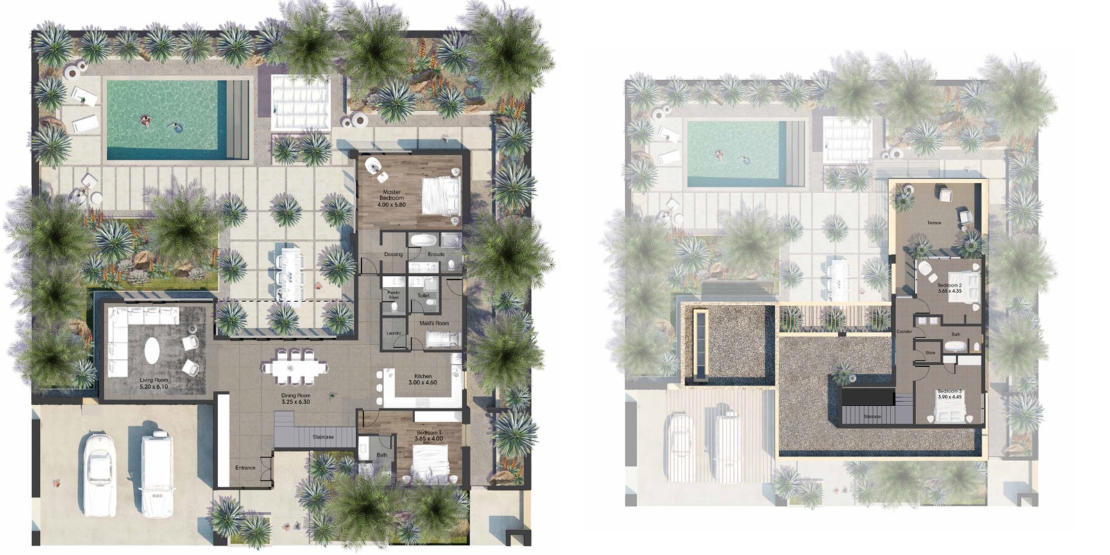 Imkan Al Jurf Gardens 4 Beds Layout