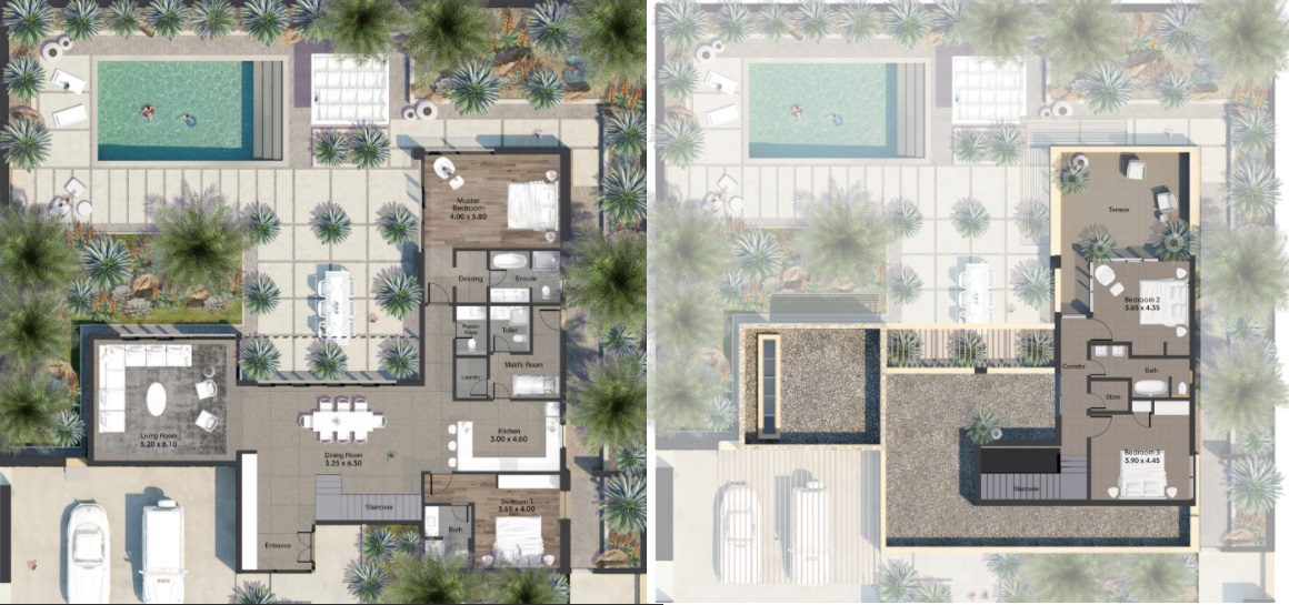 Imkan Al Jurf Gardens Villas 4 Beds Layout