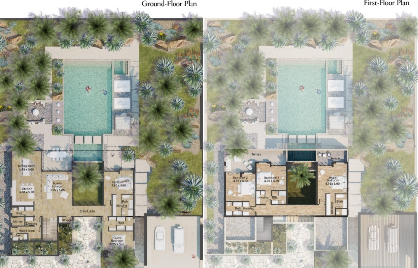 Imkan Al Jurf Gardens Villas 4 Beds Layout