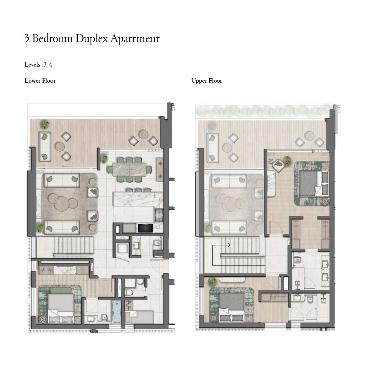 Imkan Naseem AlJurf 3 Beds Layout