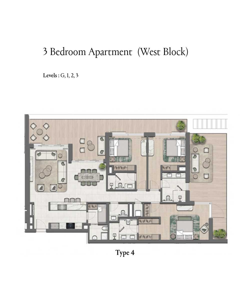 Imkan Naseem AlJurf 3 Beds Layout