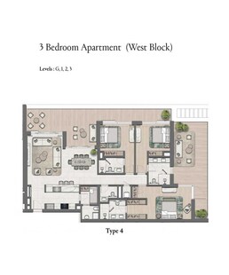 3 Beds 2637 Sq. Ft. Apartment in Imkan Naseem AlJurf