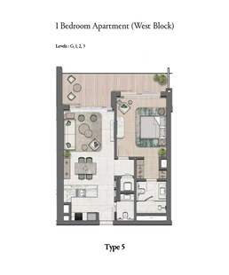 1 Bed 947 Sq. Ft. Apartment in Imkan Naseem