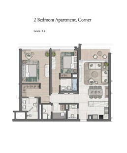 2 Beds 1346 Sq. Ft. Apartment in Imkan Naseem