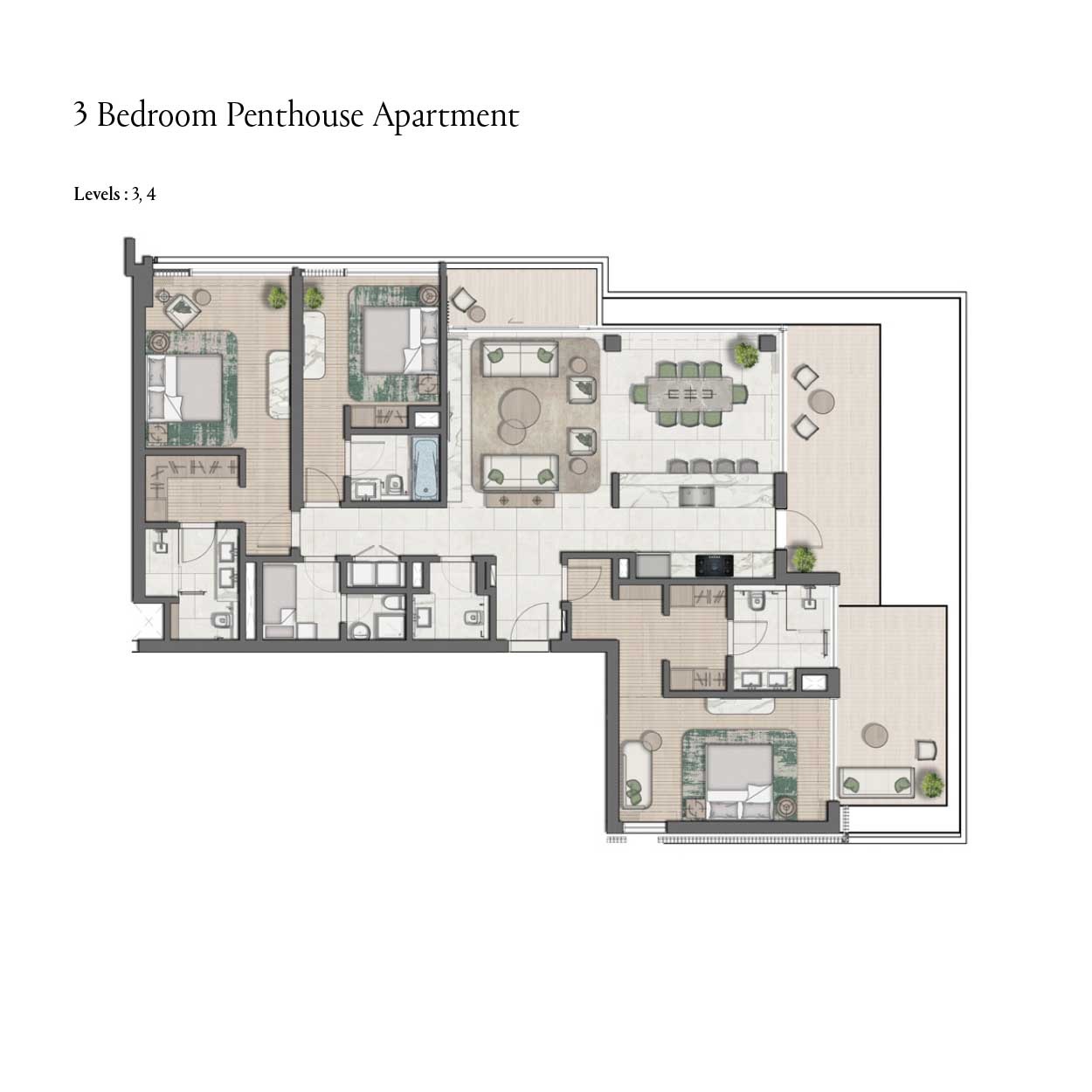 Imkan Naseem 3 Beds Layout