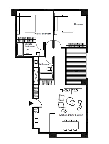 2 Beds 1250 Sq. Ft. Apartment in Imkan Pixel