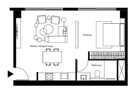500 Sq. Ft. Studio in Imkan Pixel