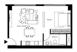 500 Sq. Ft. Studio in Imkan Pixel