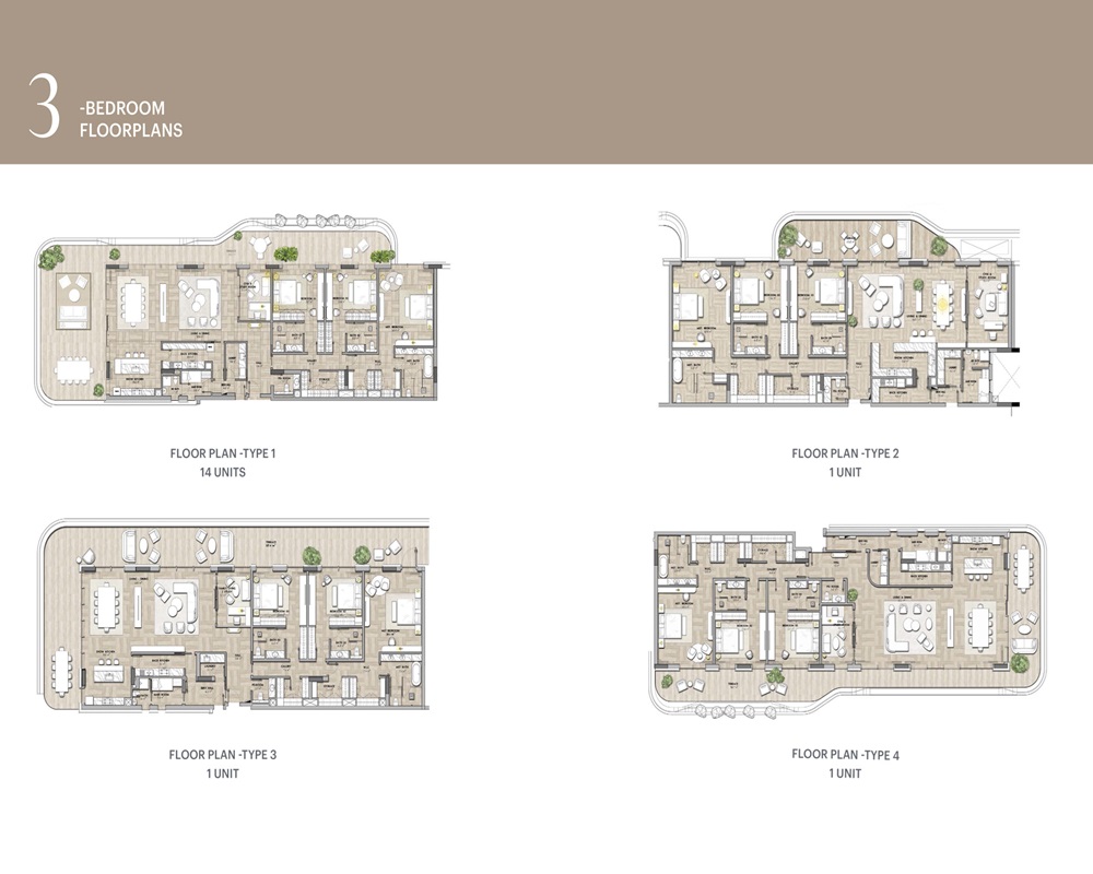 3 Beds 5457 Sq. Ft. Apartment in Imkan SHA Residences Emirates