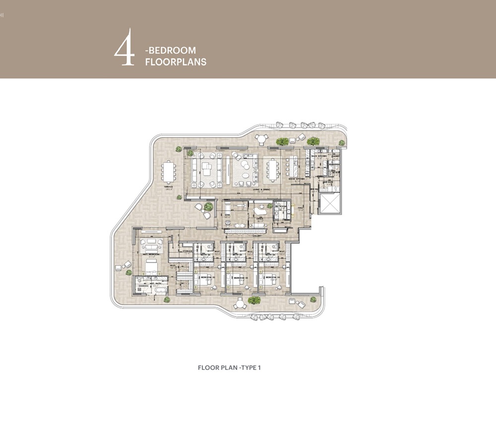 4 Beds 8773 Sq. Ft. Apartment in Imkan SHA Residences Emirates