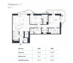 2 Beds 2013 Sq. Ft. Apartment in Imkan Sunstone