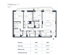 3 Beds 2357 Sq. Ft. Apartment in Imkan Sunstone