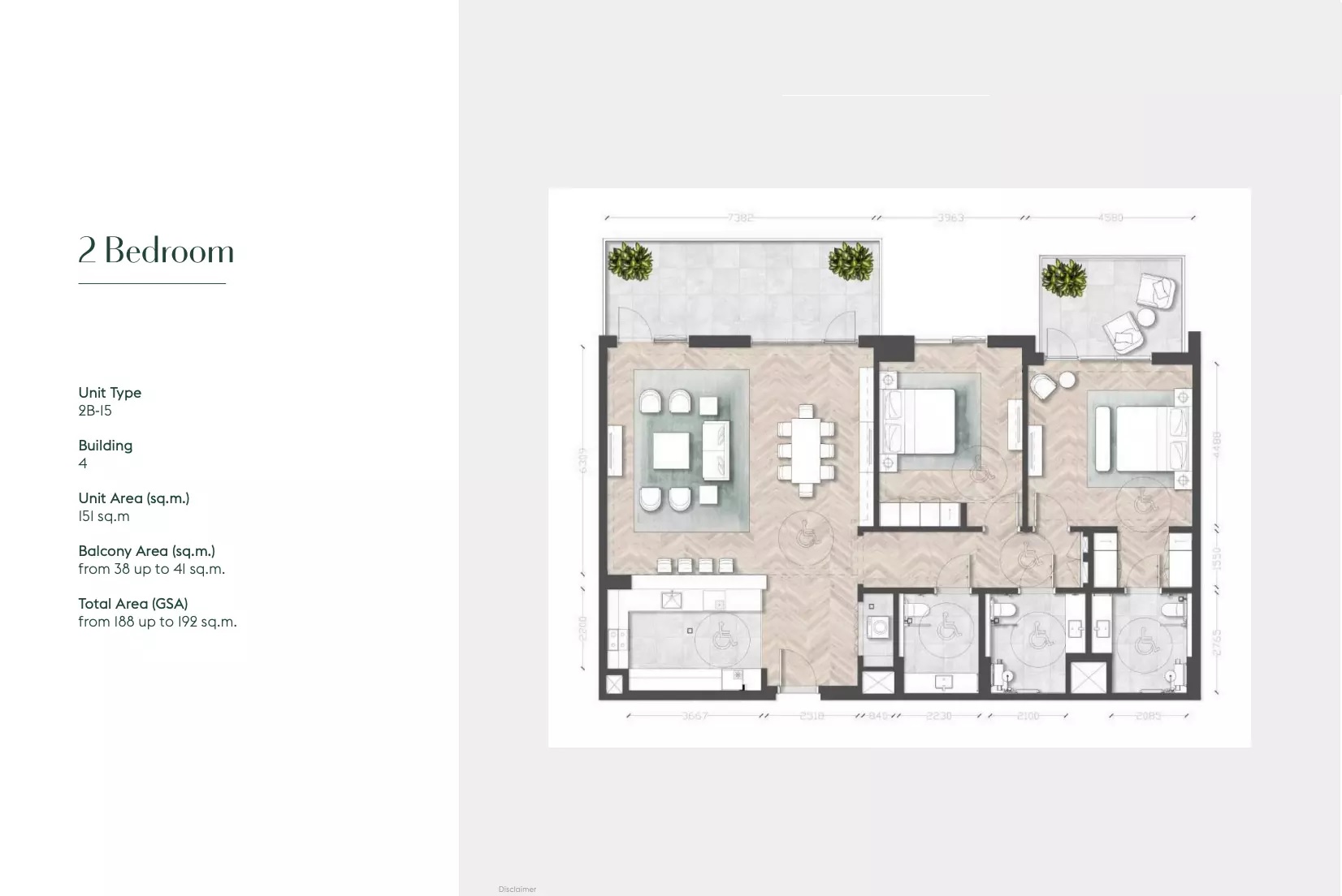 Lead Jubail Terraces 2 Beds Layout