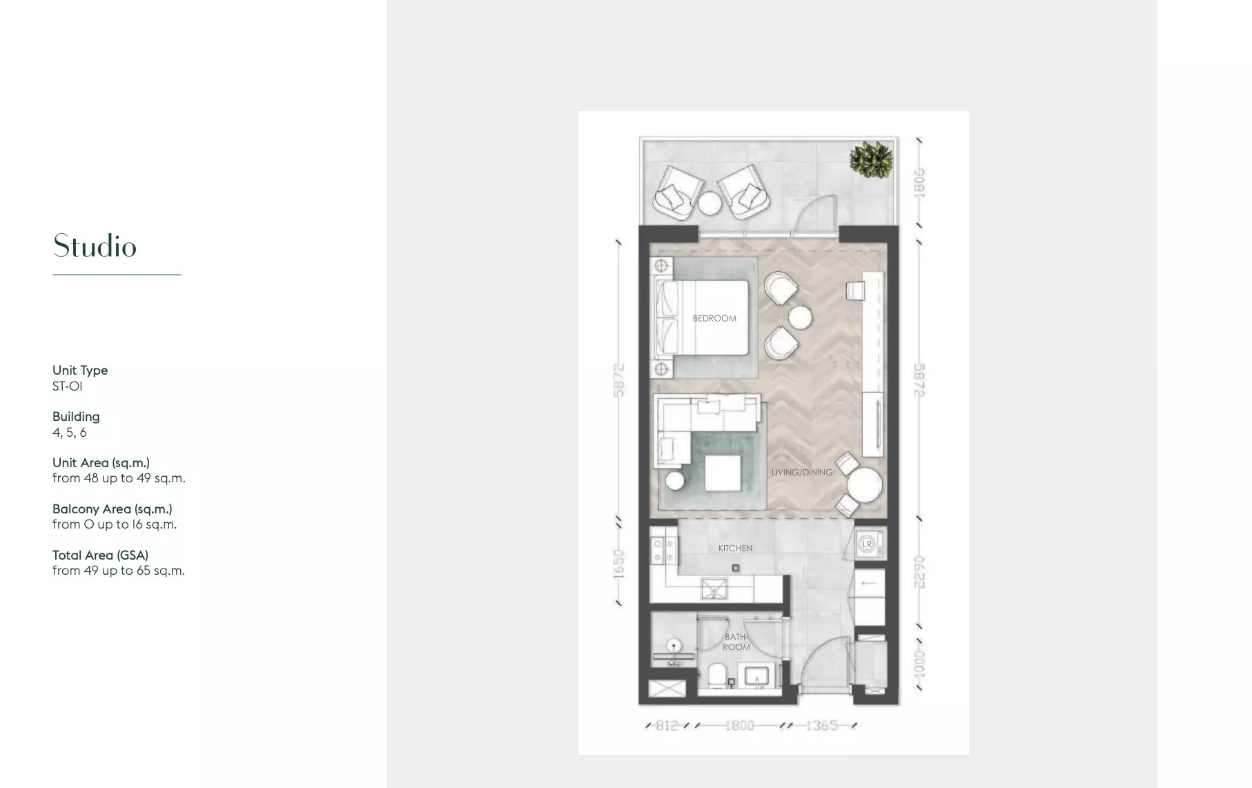 Lead Jubail Terraces Studio Layout