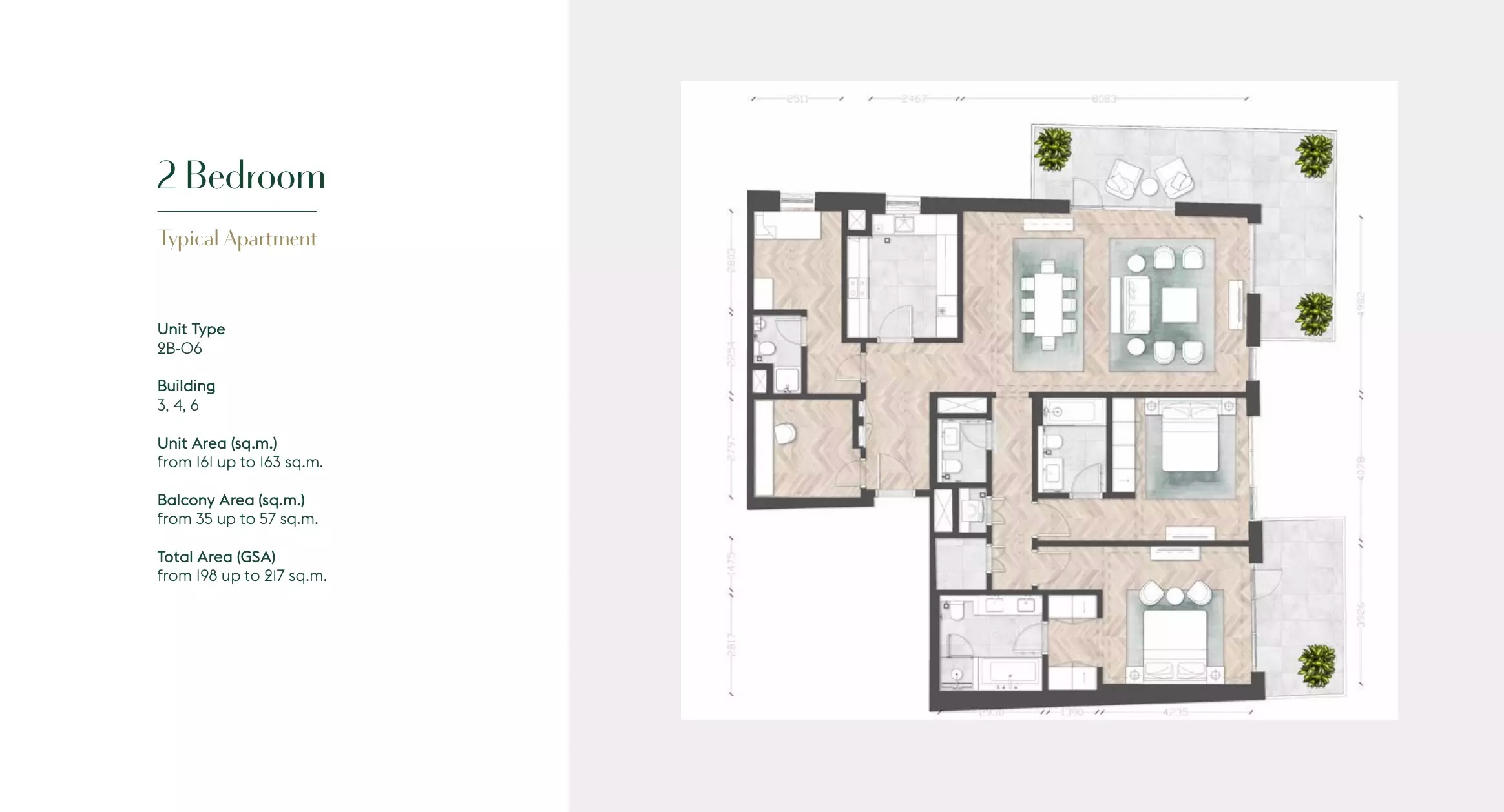 Lead Souk Al Jubail 2 Beds Layout