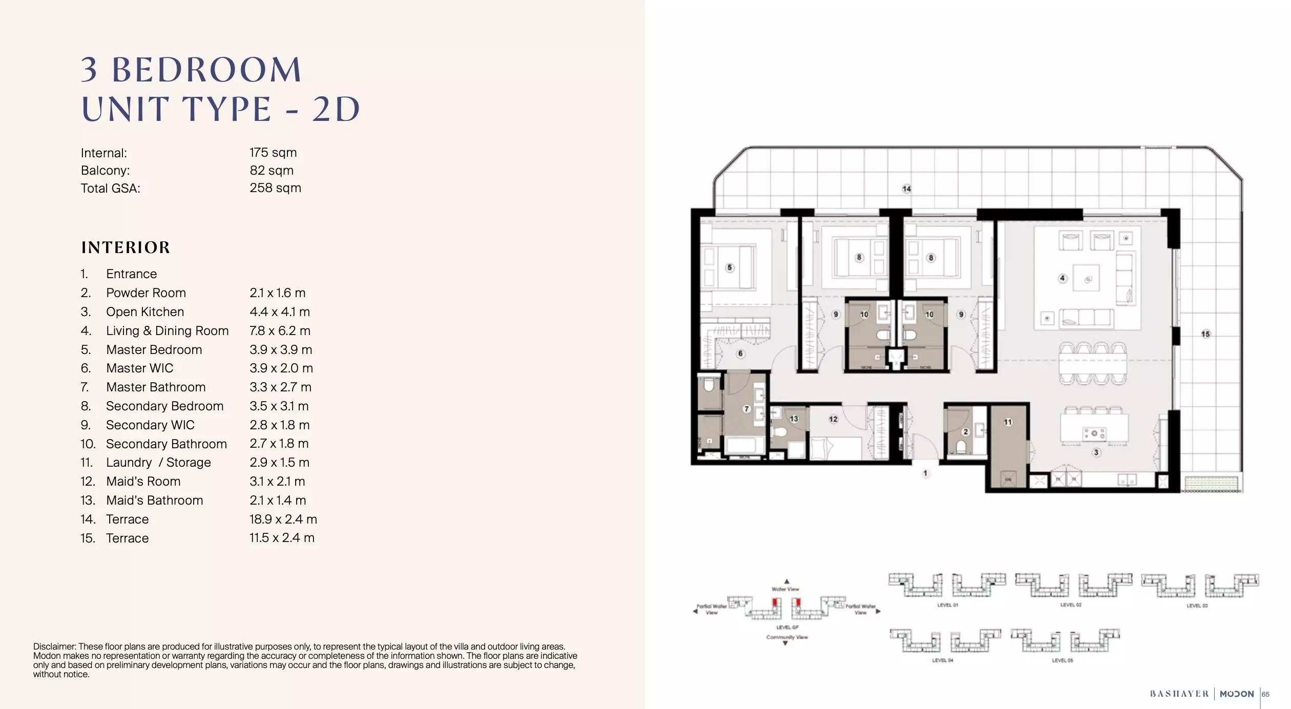 3 Beds 2777 Sq. Ft. Apartment in Modon Bashayer Residences