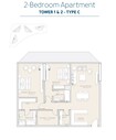 Nine Sea La Vie Residences 2 Beds Layout
