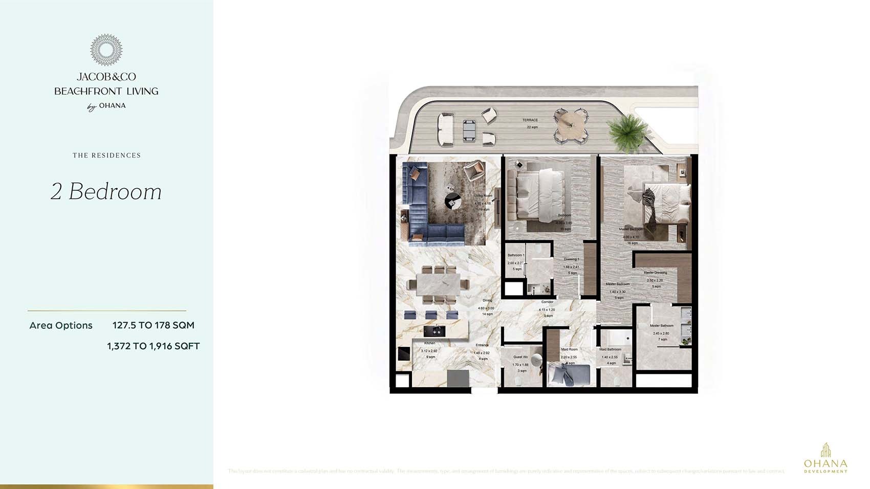 2 Beds 1372 Sq. Ft. Apartment in Ohana Jacob & Co. Beachfront Living