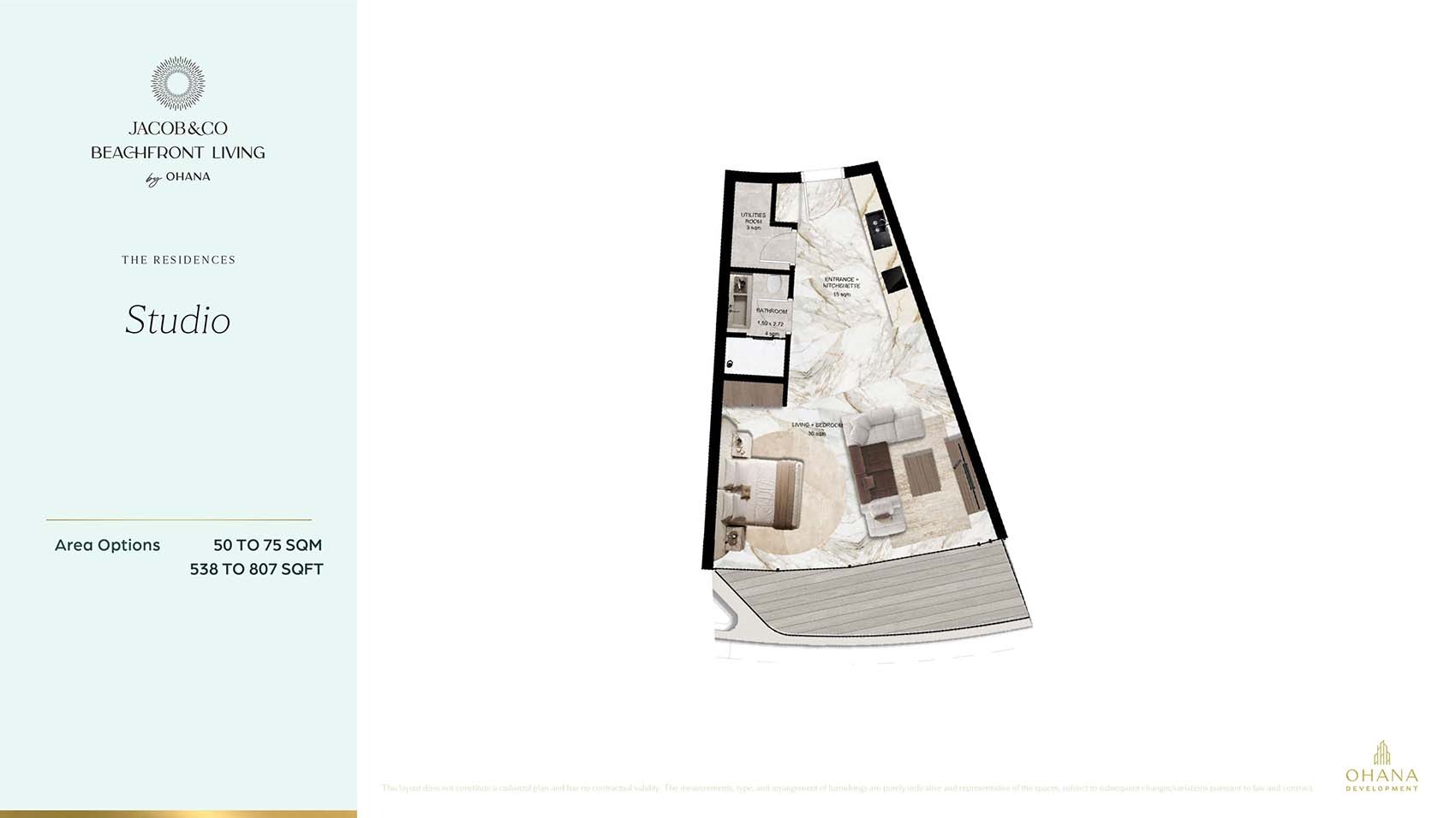 538 Sq. Ft. Studio in Ohana Jacob & Co. Beachfront Living