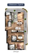 Radiant Atrium Towers 2 Beds Layout
