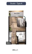 Radiant Atrium Towers Studio Layout