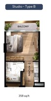 Radiant Atrium Towers Studio Layout