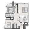 Radiant Square Apartments 2 Beds Layout