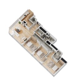 3 Beds 1593 Sq. Ft. Apartment in Radiant Square Apartments