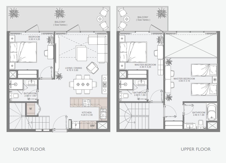 Reportage Al Maryah Vista 2 3 Beds Layout