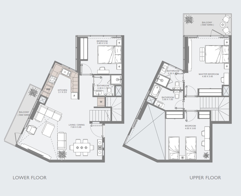 Reportage Al Maryah Vista 2 3 Beds Layout